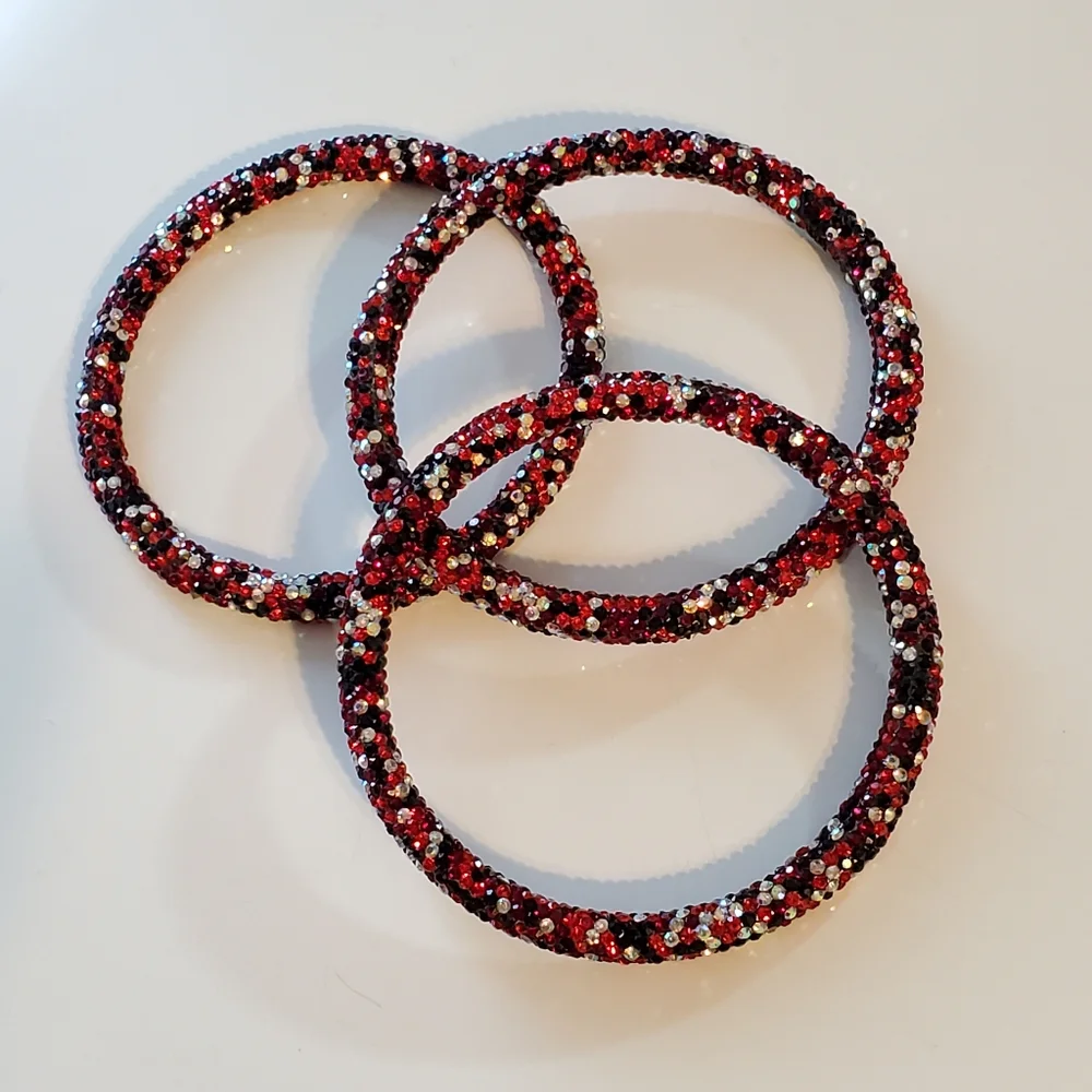 Resin Rhinestone Bracelet Set - Picture 3 of 3